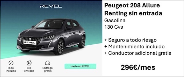 Peugeot 208 revel renting